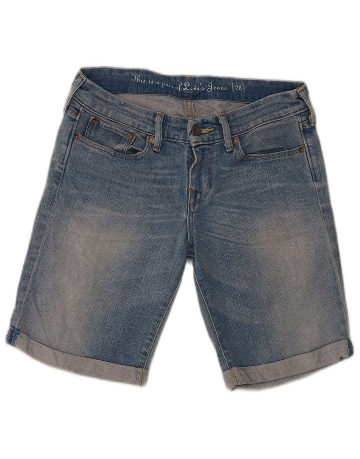 Damskie spodenki jeansowe LEVI'S W28 Średni niebieski, bawełniany