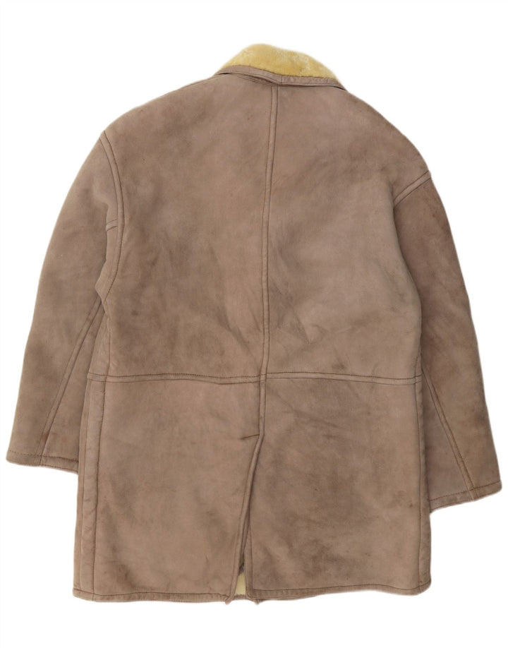 Męski płaszcz shearling Emme UK 36 Small Grey Colourblock