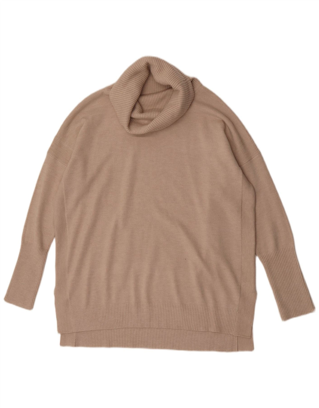 Damski sweter z golfem French Connection UK 14 średni beż