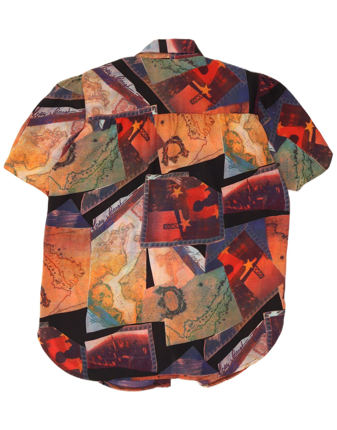 NOWA Damska bluzka koszulowa oversize FAST EU 44 XL Wielokolorowy patchwork