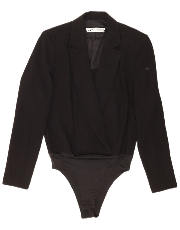 Damskie body marynarskie Zara UK 6 XS, czarny poliester