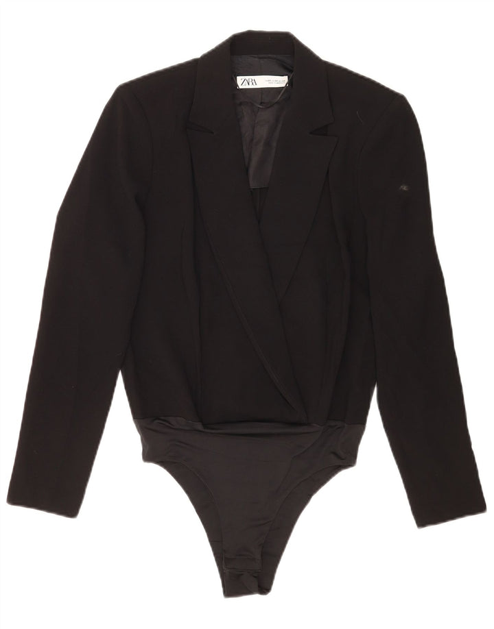 Damskie body marynarskie Zara UK 6 XS, czarny poliester