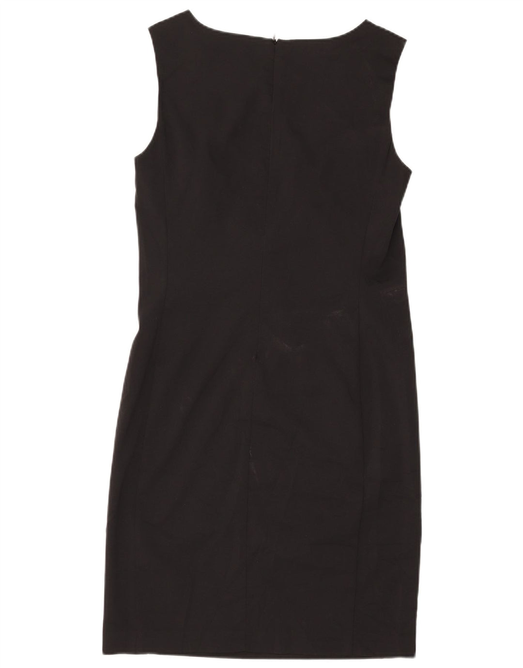 BENETTON Womens Sleeveless Sheath Dress UK 10 Small Black Polyester