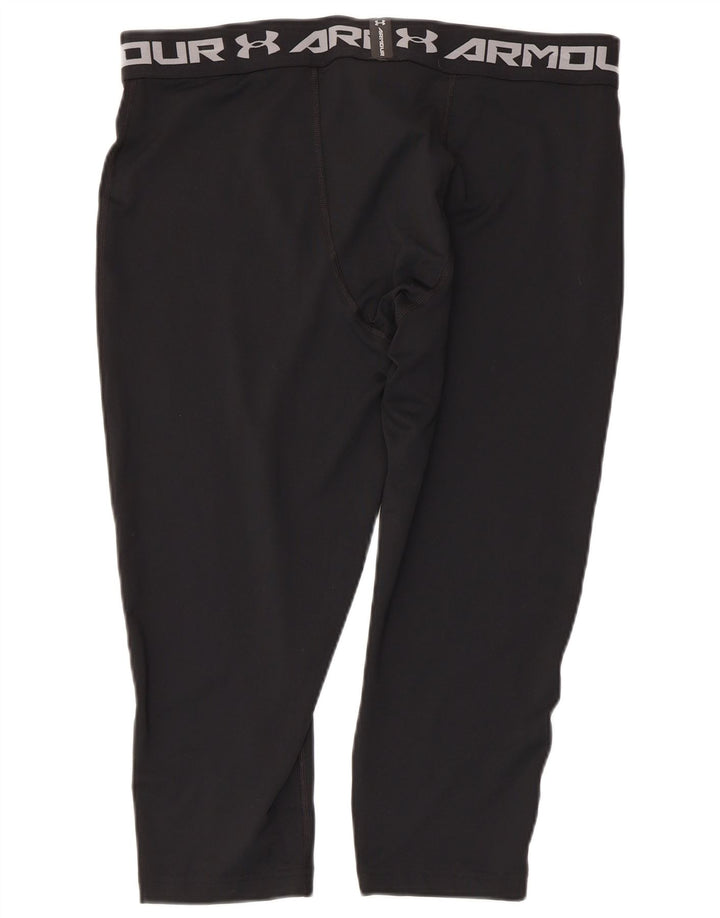 Męskie legginsy Capri Under Armour z grafiką, 2XL, czarny poliester