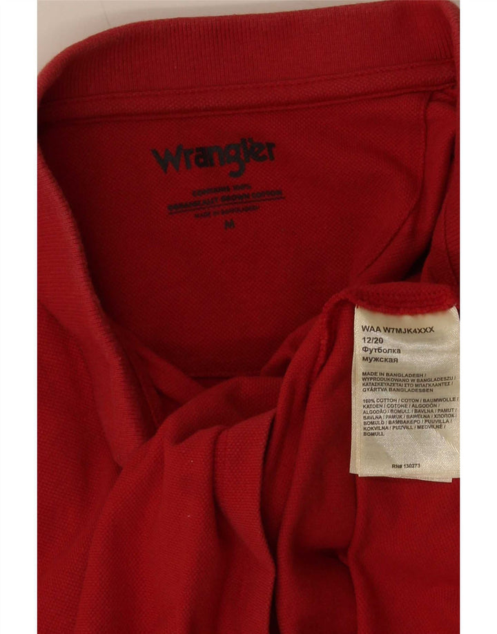 Męska koszulka polo Wrangler, bawełniana, w kolorze średnio czerwonym