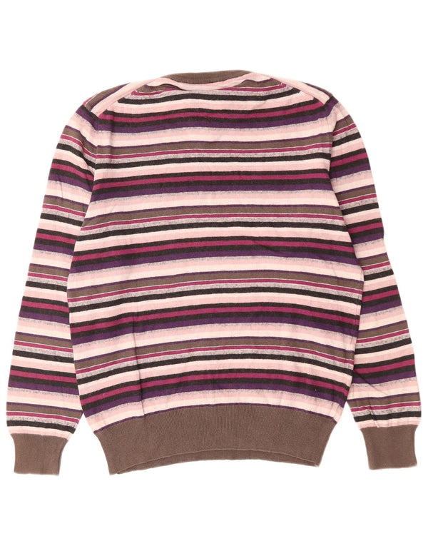 SERGIO TACCHINI Sweter damski z dekoltem w kształcie litery V, UK 14, średni, wielobarwny