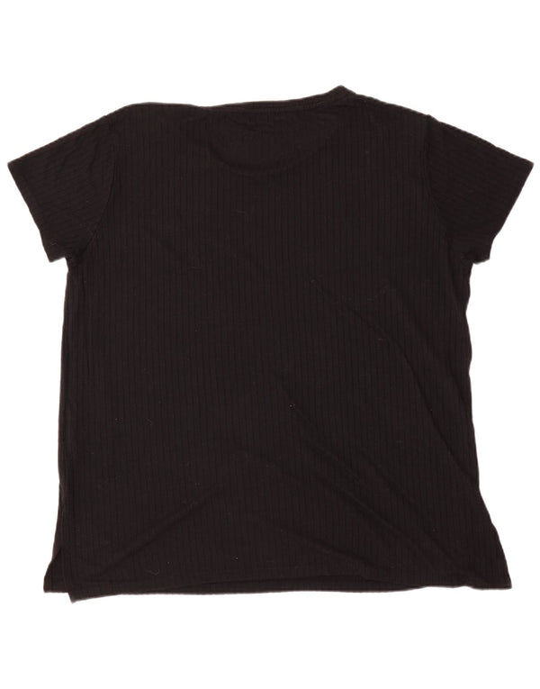 T-shirt damski Marks & Spencer Top UK 18 XL, czarna wiskoza