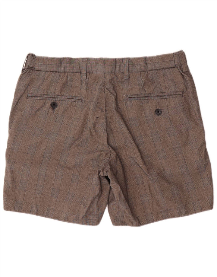 Męskie spodenki Chino French Connection W34, duże, szare, bawełniane w kratkę