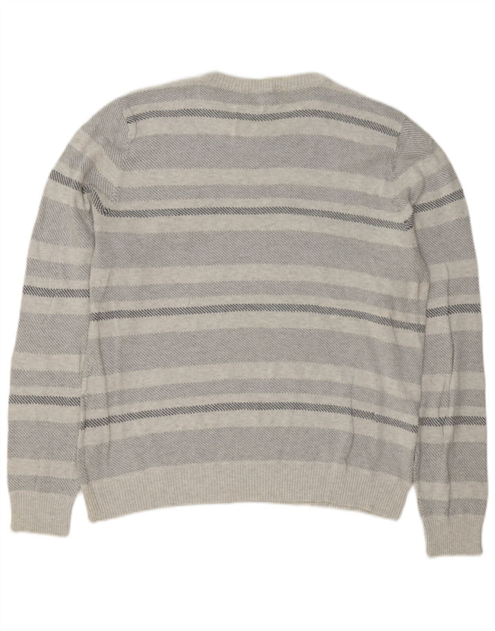 Męski sweter Marks & Spencer Blue Harbor z okrągłym dekoltem, duży, szary