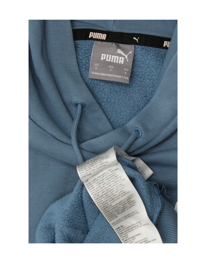 Męski sweter z kapturem Puma, mały, niebieski, bawełniany