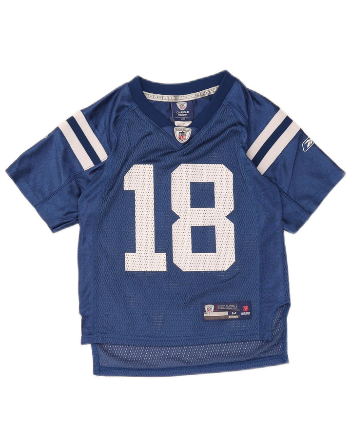 Chłopięca koszulka Reebok NFL z grafiką, 5-6 lat, średni granatowy kolor z blokami