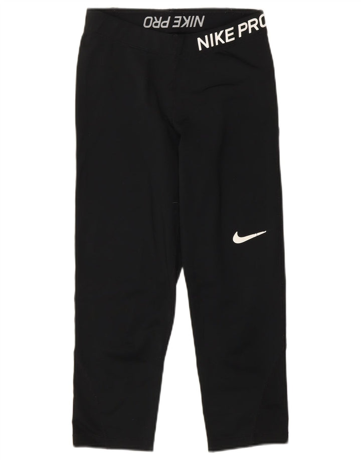 Damskie spodnie dresowe NIKE UK 10, małe, czarne, poliestrowe