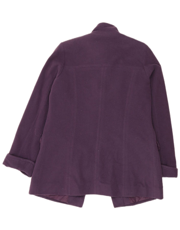Marks & Spencer Damski płaszcz oversize UK 10, mały, fioletowy, nowa wełna