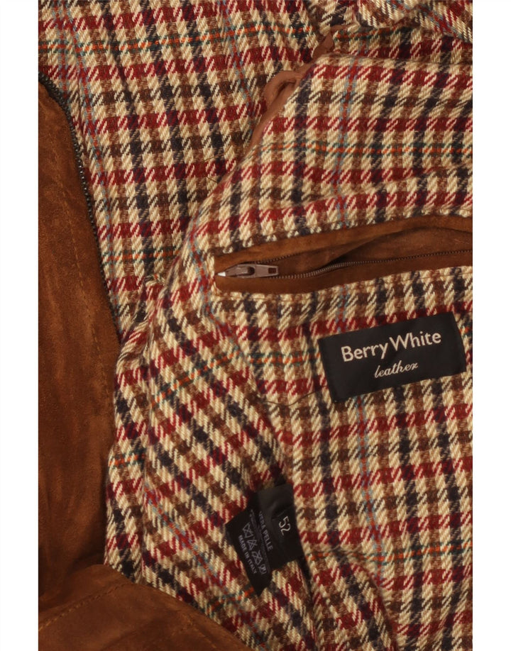 Zamszowa kurtka męska VINTAGE IT 52 XL, brązowa skóra