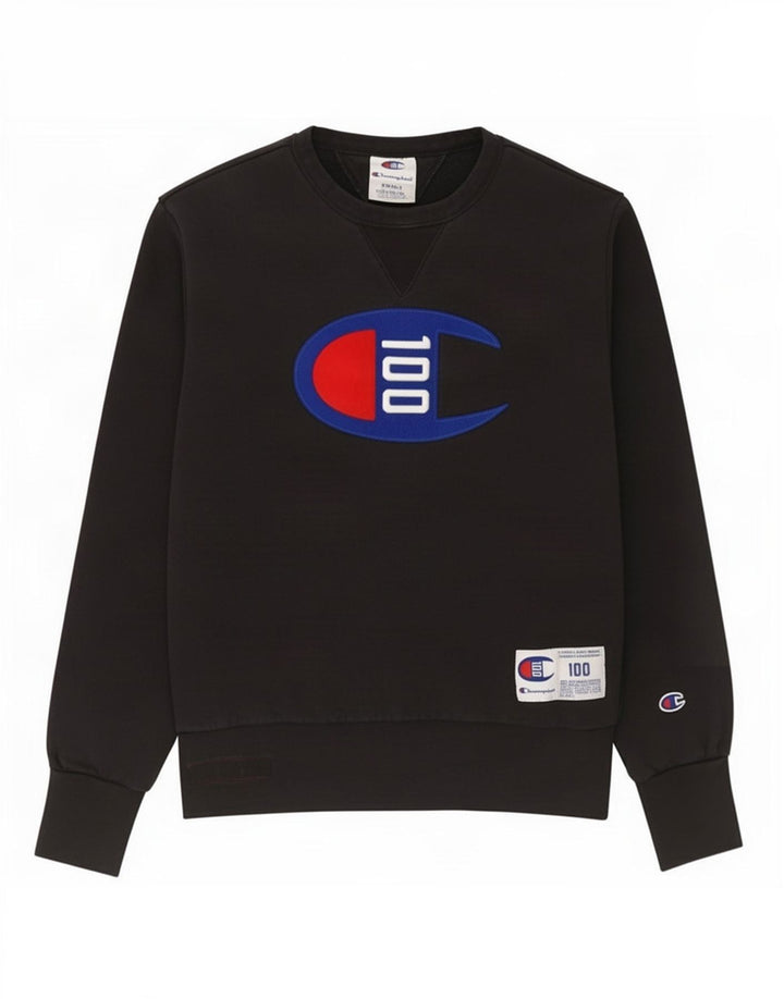 Damska bluza Champion Graphic Oversize Sweter UK 10 Small Black