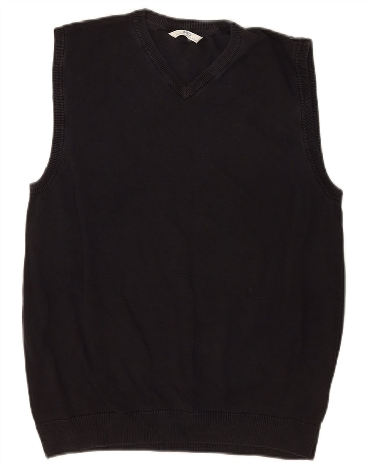 Tank top chłopięcy Marks & Spencer w kamizelce 14-15 lat, czarny, bawełniany