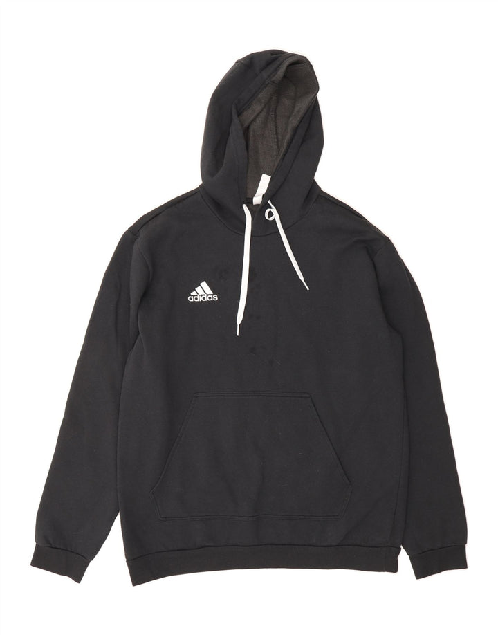 ADIDAS Mens Hoodie Jumper Large Black Cotton Vintage Adidas and Second-Hand Adidas from Messina Hembry 