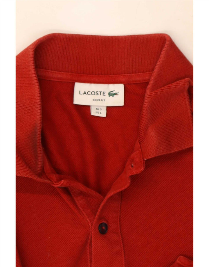 Męska koszulka polo Lacoste Slim Fit, rozmiar 5, duża czerwona