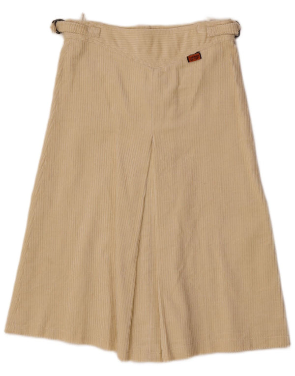 Vintage damska sztruksowa spódnica W26 mała w kolorze złamanej bieli