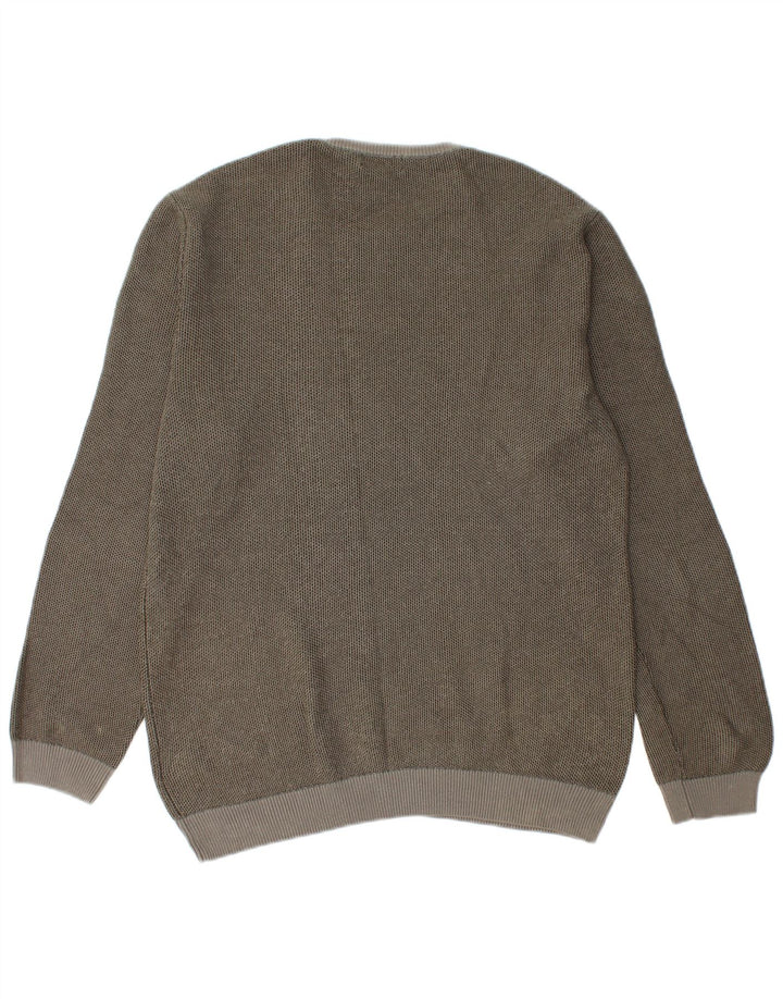 Męski sweter Calvin Klein z okrągłym dekoltem, średnioszary, bawełniany