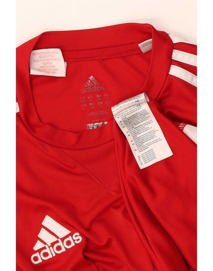 Adidas Chłopięca Koszulka Climalite Top 15-16 Lat Czerwony Poliester