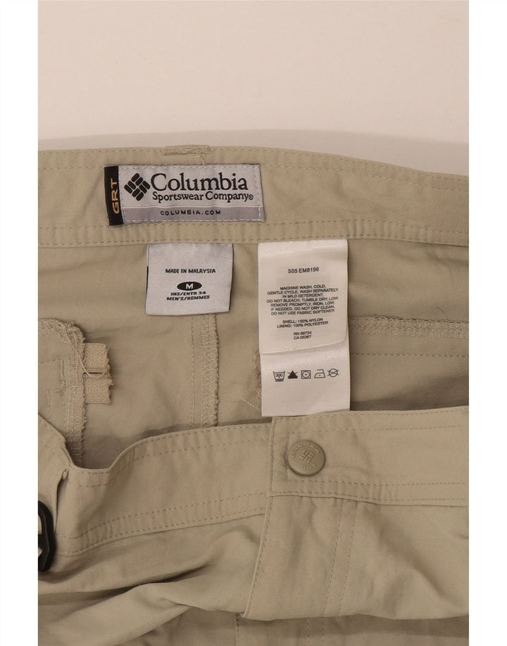 Męskie proste spodnie cargo Columbia W30 L28, beżowy nylon