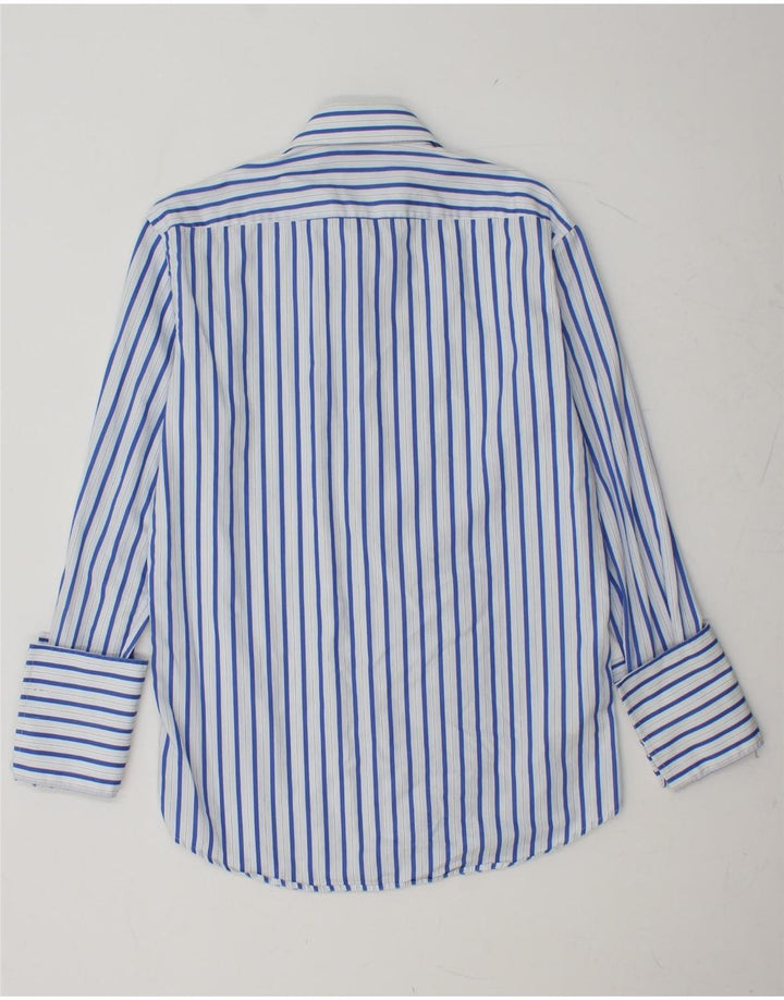 Męska koszula wizytowa HUGO BOSS, rozmiar 38 15, bawełniana w średnie niebieskie paski