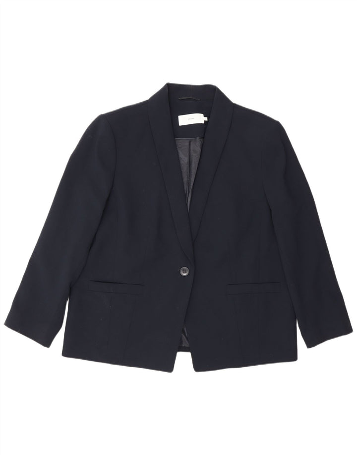 Damska marynarka zapinana na 1 guzik John Lewis, UK 18 XL, granatowa, poliestrowa