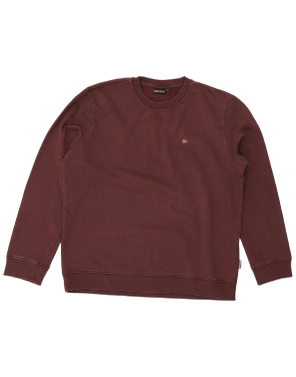 Męski sweter Napapijri Geographic 2XL Bordowa bawełna