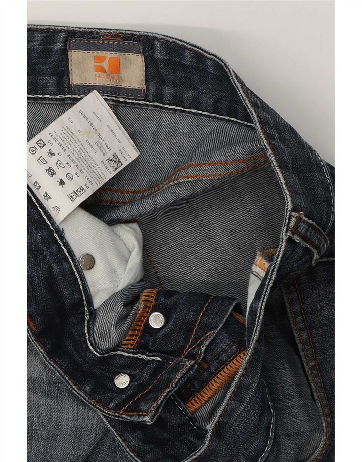 Męskie proste dżinsy Hugo Boss W33 L32 Niebieskie bawełniane