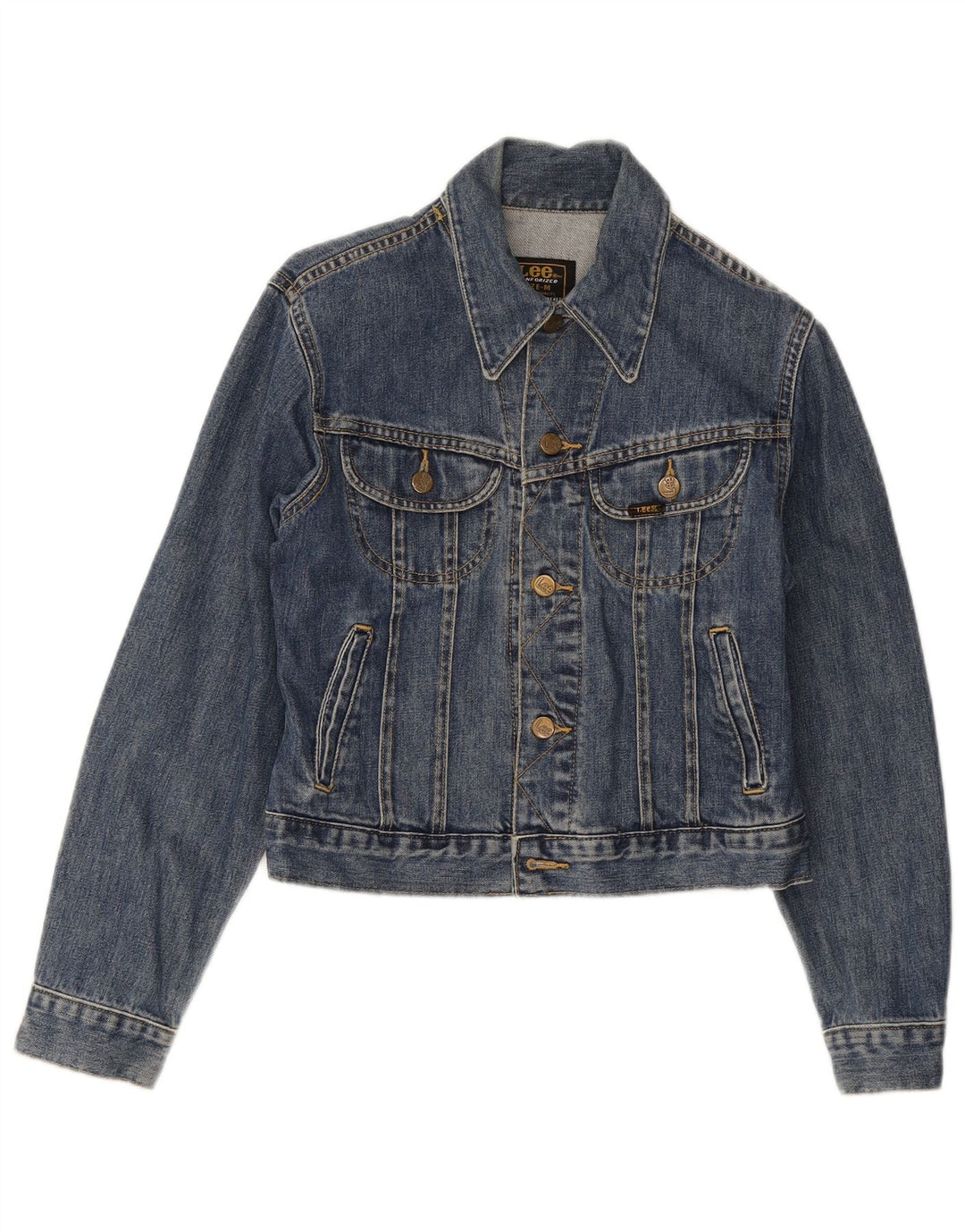 Kurtka chłopięca Lee Crop Denim 8-9 lat, średnia niebieska, bawełniana