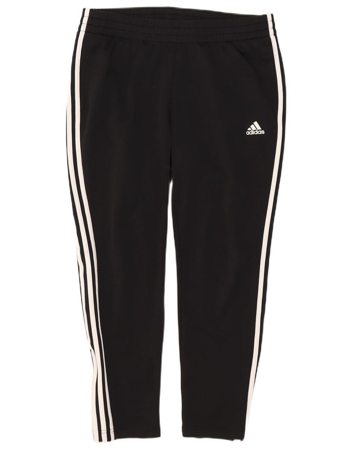 Damskie spodnie dresowe Adidas UK 16/18, duże, czarne, poliestrowe