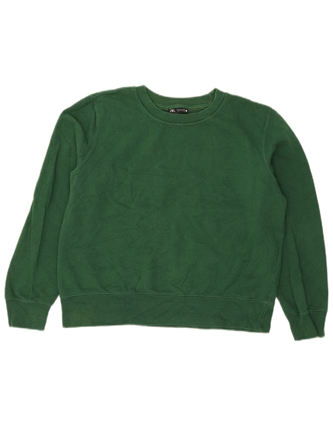 Sweter damski Zara UK 16, duży, zielony, bawełniany