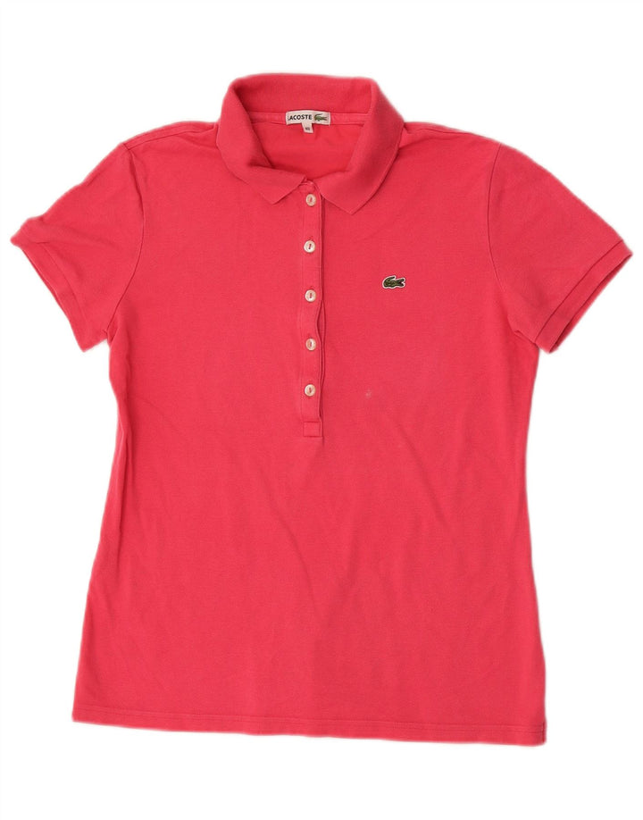 Damska koszulka polo Lacoste, rozmiar 40, średnia, różowa, bawełniana