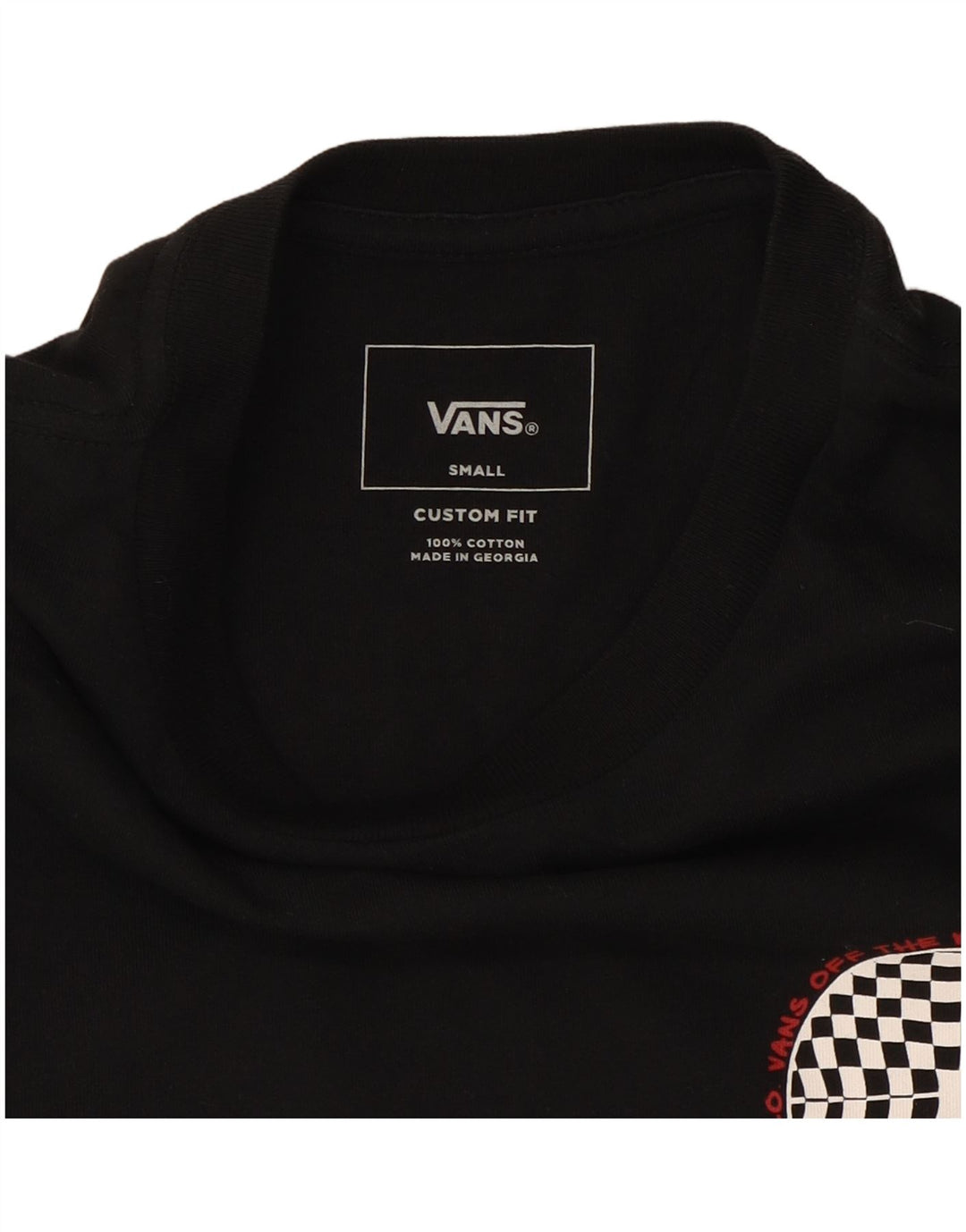 Męski T-shirt z grafiką Vans, mały, czarny, bawełniany