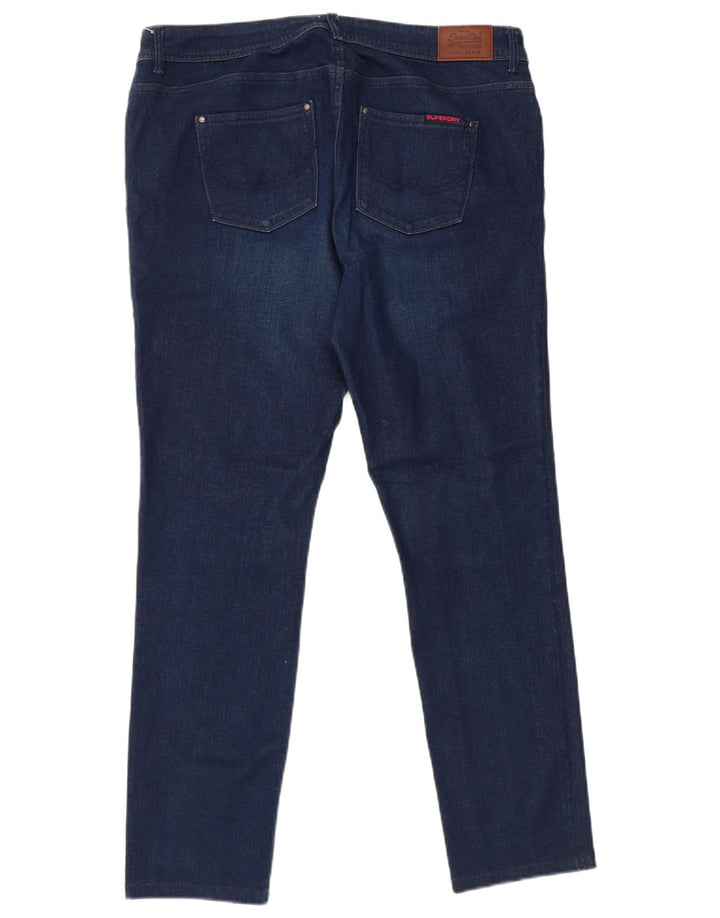 SUPERDRY Damskie jeansy obcisłe o standardowym kroju W32 L28 Niebieska bawełna