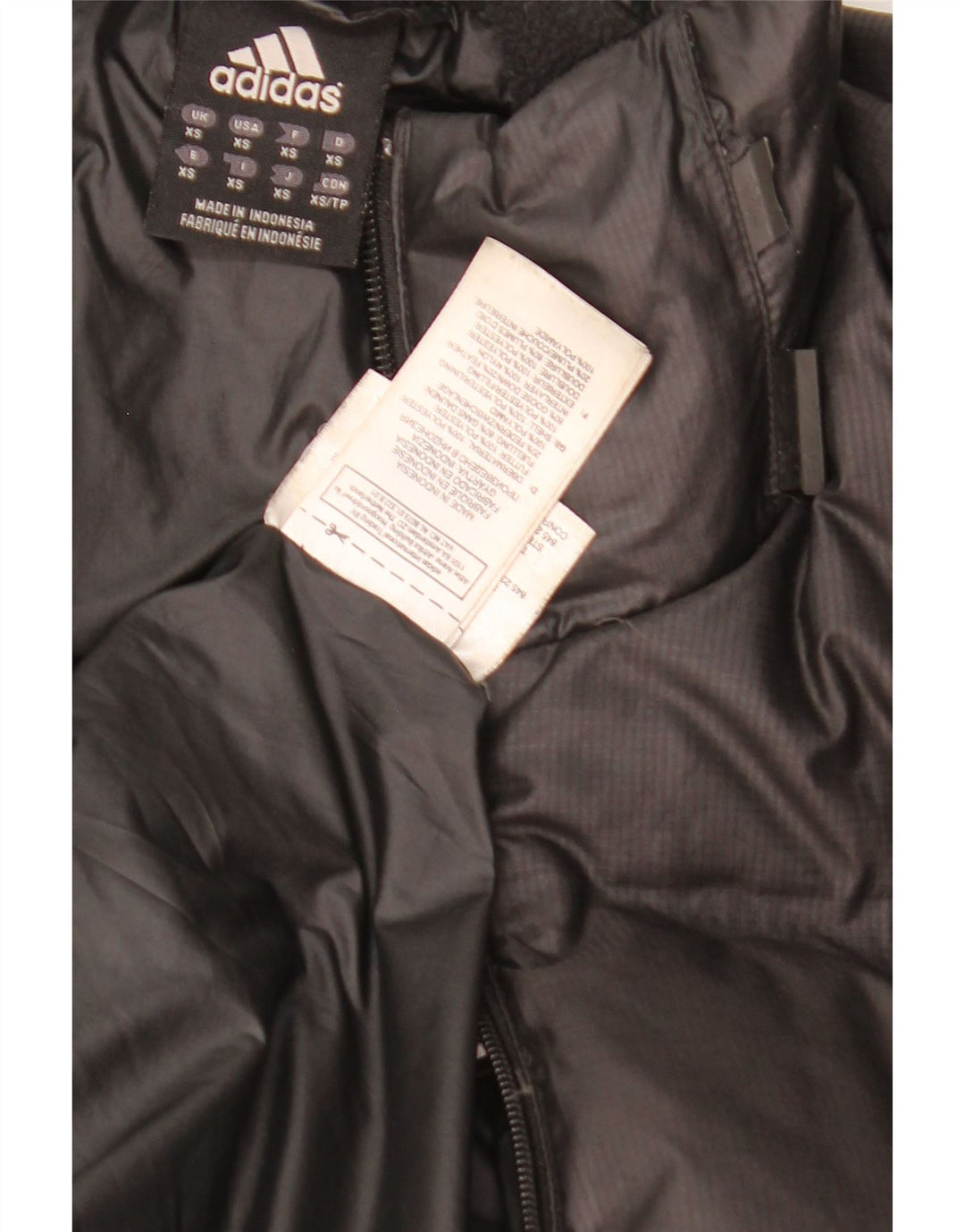 Adidas Męska wyściełana kurtka Clima Proof UK 34 XS Czarny poliester