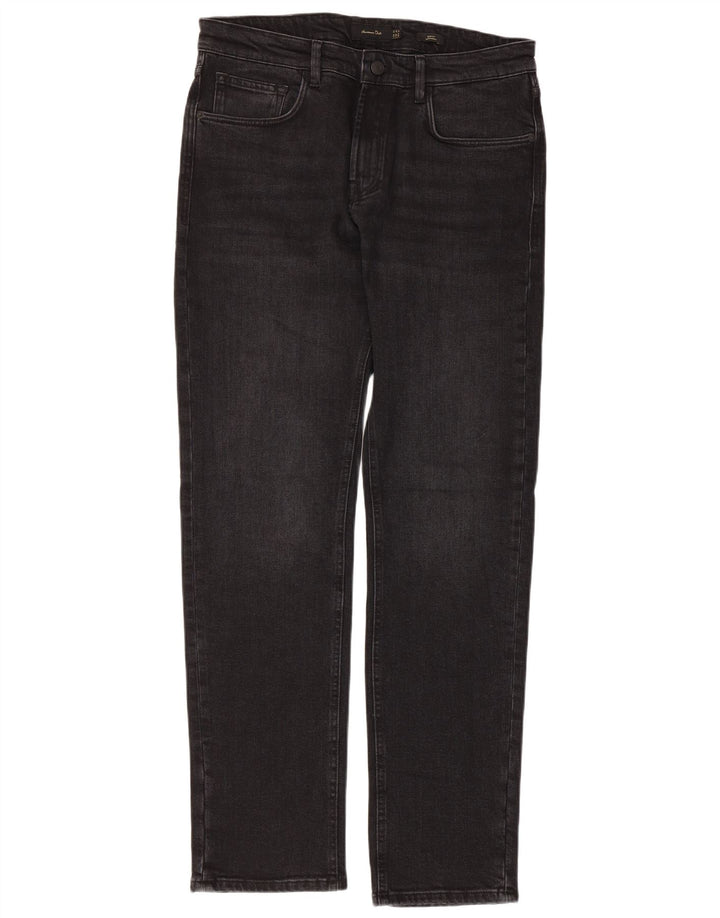 Massimo Dutti Męskie jeansy slim EU 40 Medium W31 L31 Czarna bawełna