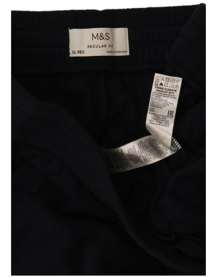 Męskie polarowe spodnie dresowe Marks & Spencer XL, granatowe, poliestrowe