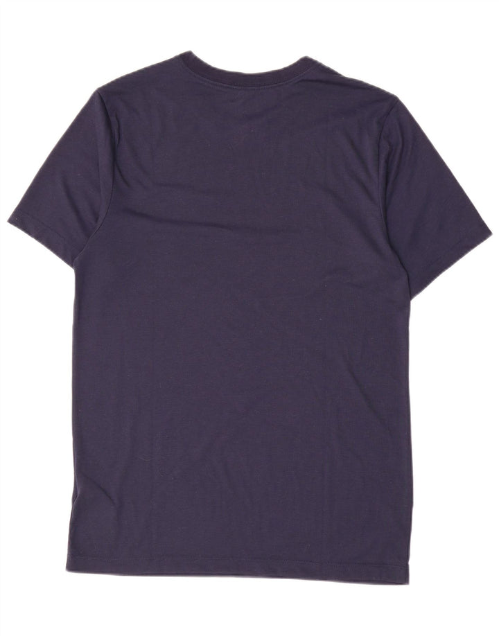 Męski T-shirt z grafiką Nike Dri Fit, mały, granatowy poliester