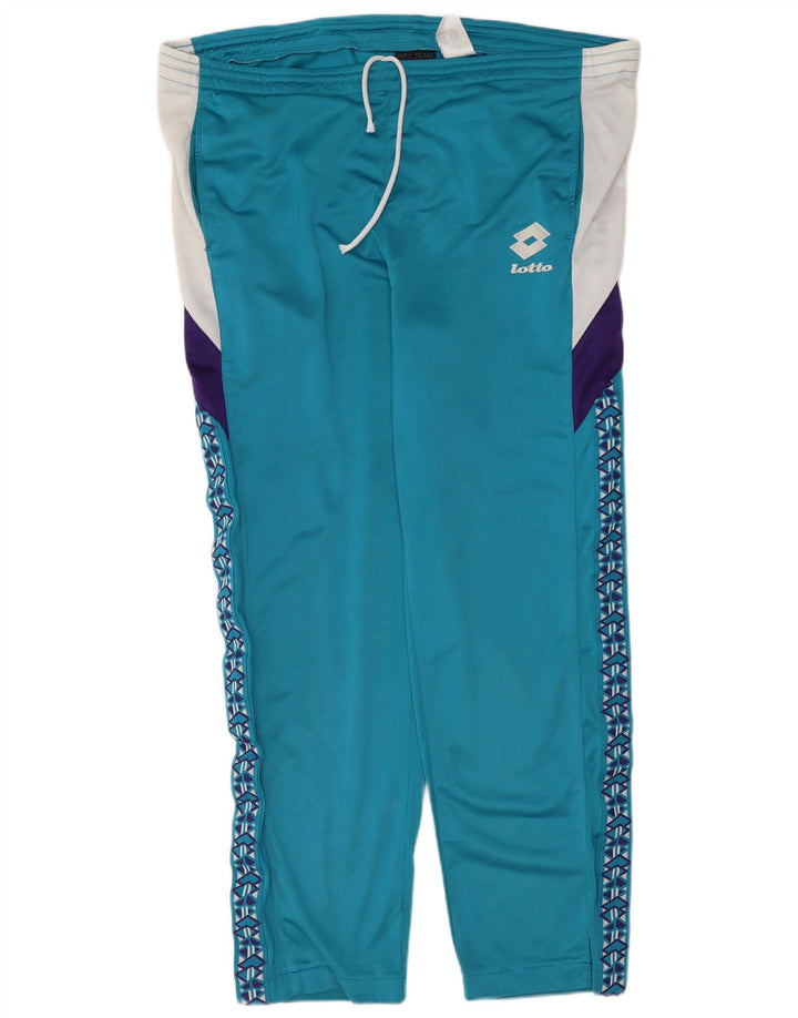 Męski dres Lotto z grafiką, XL, niebieski, poliester z blokami kolorów