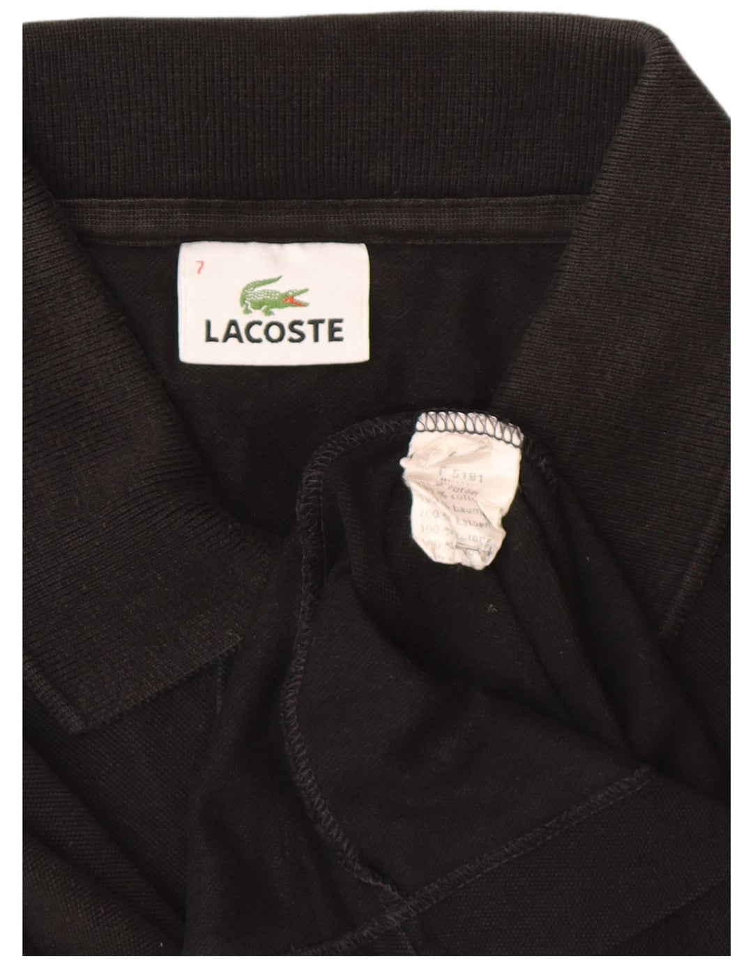 Męska koszulka polo Lacoste, rozmiar 7, 2XL, czarna, bawełniana