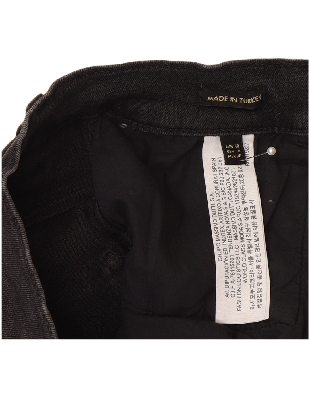 Damskie jeansy skinny Massimo Dutti EU 40 Medium W30 L30 Szara bawełna
