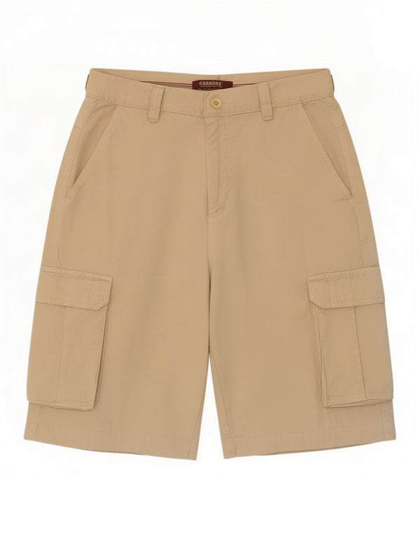 Carrera Mens Cargo Shorts IT 46 Small W28 Beige Cotton