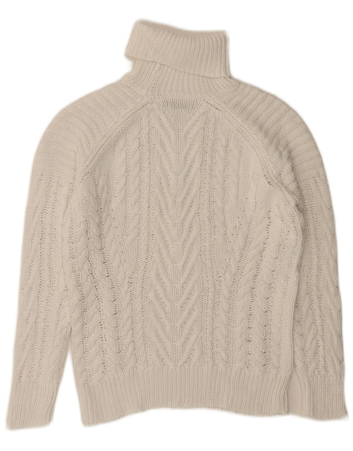 Sweter damski Zara z wywijanym dekoltem UK 10, mały, biały