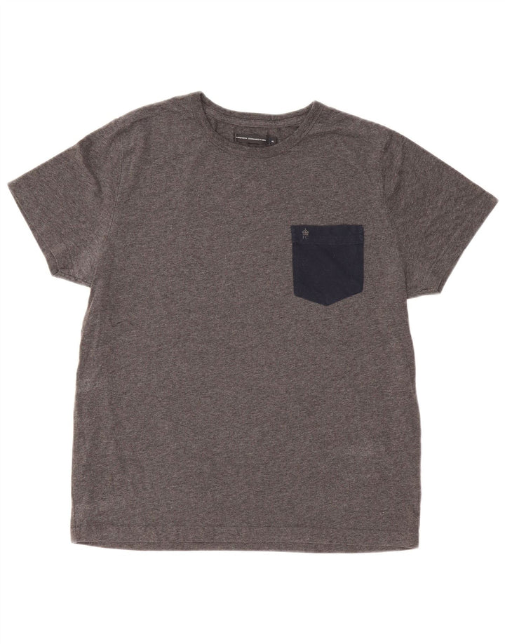 T-shirt męski French Connection Top XL, szary, nakrapiany poliester