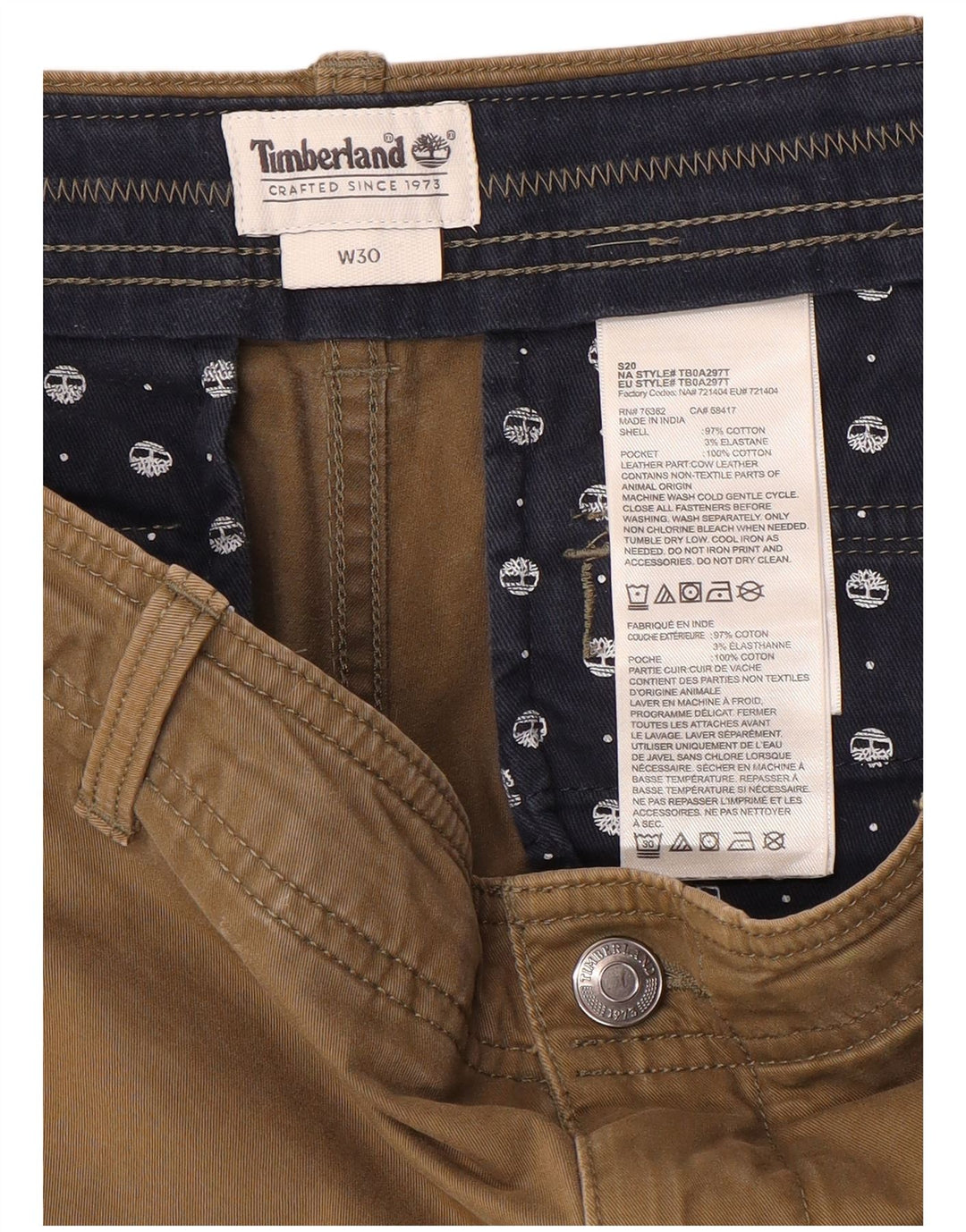 Męskie spodenki cargo Timberland W30 Średni beż, bawełna