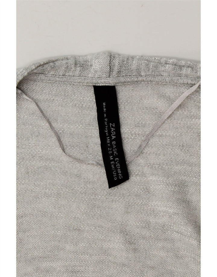 Sweter damski Zara z otwartym kardiganem UK 12, średni szary