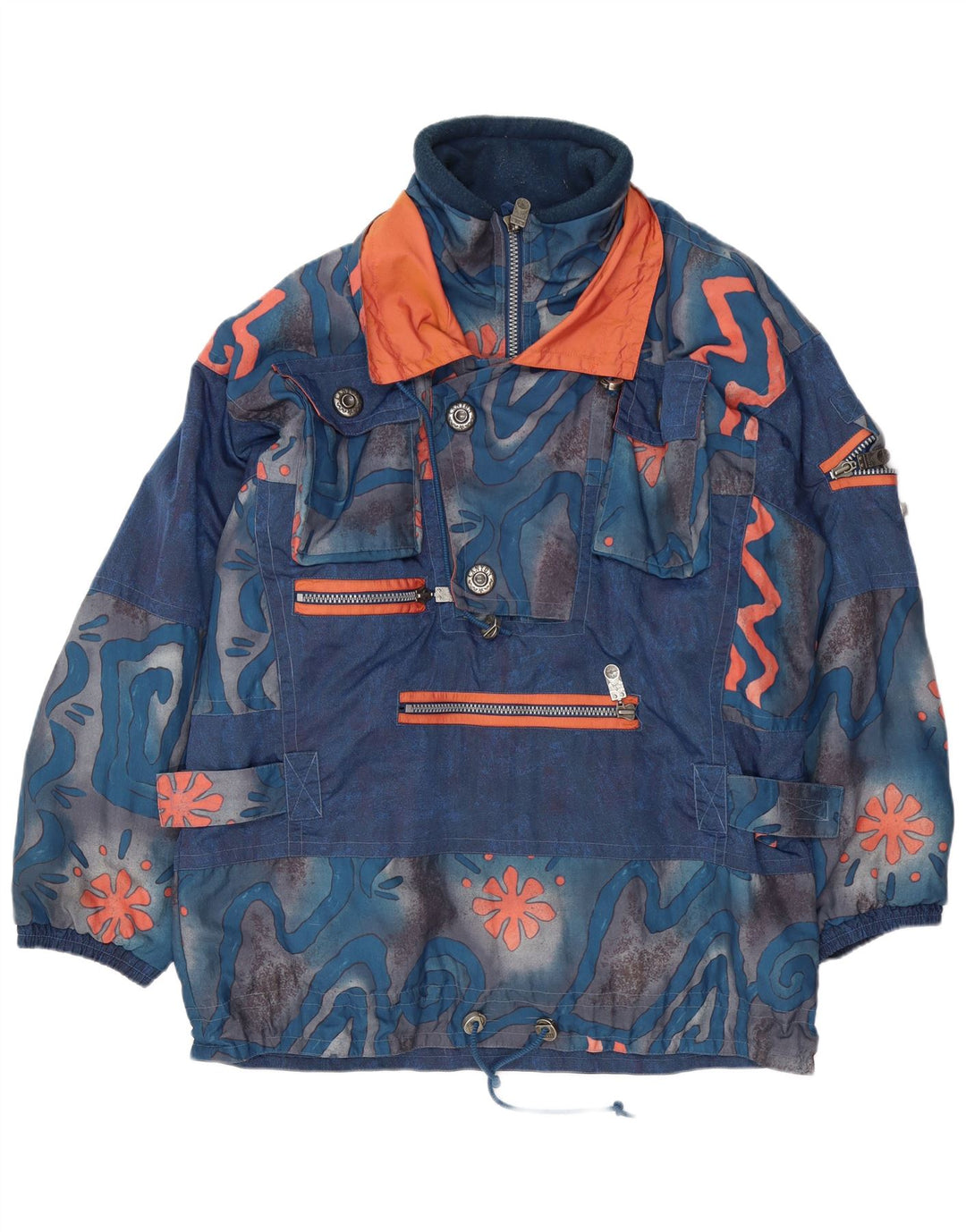 Męska kurtka wiatrówka CANYON UK 40, duża, niebieska, geometryczna