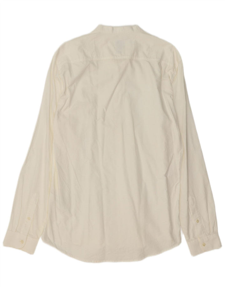 ZARA Mens Relaxed Fit Shirt Large White Cotton
